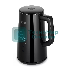 Чайник электрический Kitfort КТ-6186 1.5л. 1800Вт черный корпус: пластик