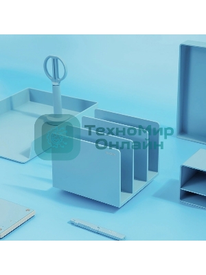 Подставка-ограничитель для книг Deli NS006BLUE Nusign 162x162x122мм синий