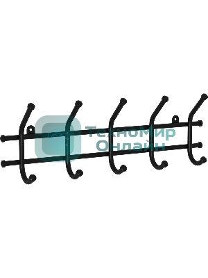 Вешалка настенная ЗМИ Норма 5 Черная ВН 24