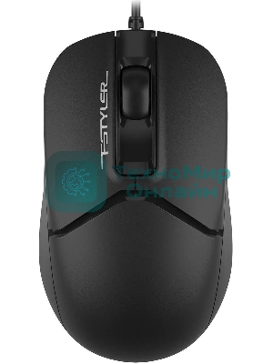 Мышь проводная A4Tech Fstyler FM12S черный, 1200 dpi, USB, кнопки - 3