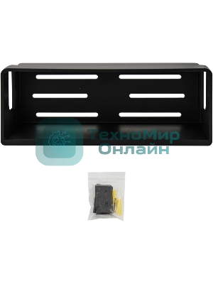 Полочка прямая из высокопрочного АБС пластика, ЧЕРНАЯ матовая, глубокая BRIMIX 5679