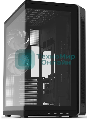 Компьютерный корпус ZALMAN MidTower P60 black (ATX, без БП, 2xUSB 3.0+USB Type C, 5x120мм ARGb) (Zalman P60 Black)