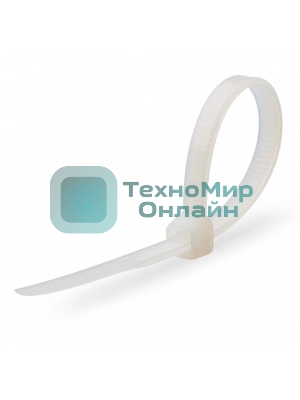 Нейлоновые стяжки Fortisflex КСС 5х400 мм белый 100 штук