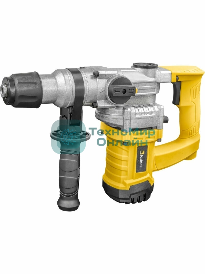 Перфоратор, 1050Вт, патрон SDS-PLUS, диаметр сверления 30мм, KOLNER KRH 1050С, 3 режима, энергия удара 5,5Дж, число оборотов на холостом ходу 800об/мин, число ударов 4200уд/мин, кабель 2м, глубинометр (набор оснастки, кейс)