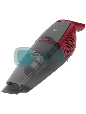 Пылесос вертикальный BQ VCA0401H серый/красный, питание от аккумулятора, 40 Вт, уборка сухая, пылесборник 0.6 л, работа от АКБ max 45 мин