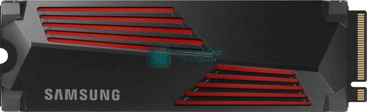 Накопитель SSD Samsung 990 PRO, 1000Gb, PCIe 4.0 x4, M.2 2280, NVMe, R/W 7450/6900, с радиатором