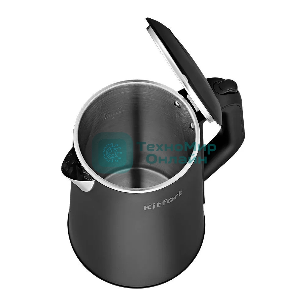 Чайник электрический Kitfort КТ-6188 1.6 л, 1500 Вт, черный корпус: пластик