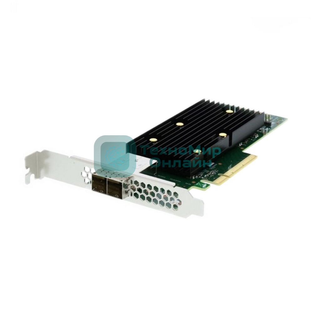 HBA-адаптер Broadcom SAS 9400-8e SGL (05-50013-01/03-50013-16008) PCIe 3.1 x8 LP, Tri-Mode SAS/SATA/NVMe 12G HBA, 8port(2*ext SFF8644), 3408 IOC