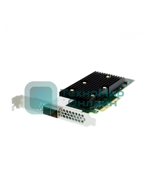 HBA-адаптер Broadcom SAS 9400-8e SGL (05-50013-01/03-50013-16008) PCIe 3.1 x8 LP, Tri-Mode SAS/SATA/NVMe 12G HBA, 8port(2*ext SFF8644), 3408 IOC