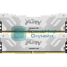 Оперативная память Kingston Fury Renegade, DDR5, 32Gb (2x16Gb), 6400MHz, CL32, DIMM, радиатор, белый