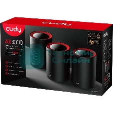 Wi-Fi Mesh-система/AX3000 Wi-Fi 6 Mesh 2.5G Solution 3-Pack, Dual-Band, Chipset MT7981BA+MT7976CN+RTL8221B, 802.11ax/ac/a/b/g/n, 2402Mbps at 5GHz + 574Mbps at 2.4GHz, 2.5G WAN+GE LAN, 5 internal antennas, MU-MIMO, DDNS, Zerotier/Wireguard/OpenVPN/IPSec/L2TP/PPTP VPN, DNS over Cloudflare/Google/Quad9, IPv6, Seamless Roaming, WPA3, TR069/TR098/TR111/TR181,easyMesh R3 Optional, Ver 2.0, Cudy Mesh, Cudy APP