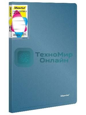 Папка с 20 прозрачными вкладками Silwerhof Perlen 292921-74 A4 0.8мм, карман синий металлик