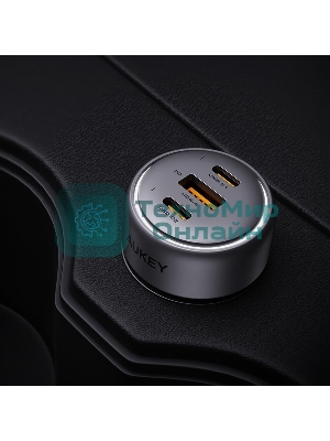 Автомобильное зарядное устройство Aukey Pathfinder 66W серый ACC-CC-P1