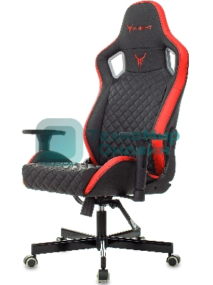 Кресло Knight OUTRIDER черный/красный, экокожа, 120 кг, механизм качания