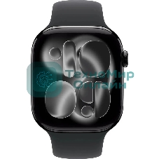 Умные часы Apple Watch Series 11 A3333 46мм OLED корп.черный Sport Band рем.черный разм.брасл.:M/L (MEUX4LW/A)