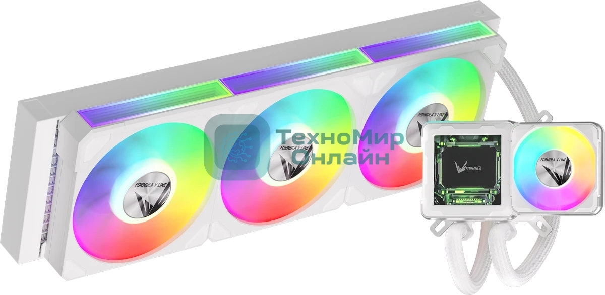 Система жидкостного охлаждения Formula V Line Cryo Wing Digi 360 WH, 360мм, LCD 2.73