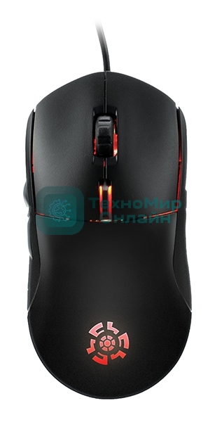 Мышь проводная Qumo UFO M77 черный, 2400 dpi, USB, кнопки - 6