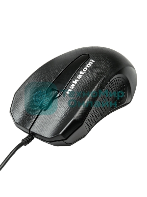 Мышь проводная Nakatomi MON-07U черный, 800 dpi, USB, кнопки - 3