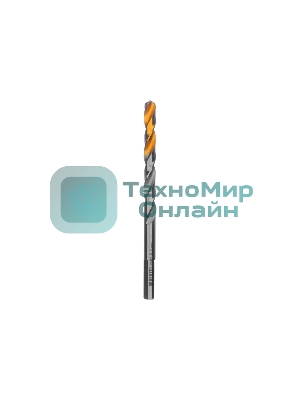 Сверло спиральное по металлу Denzel 6,5 x 100 мм, Р6М5, Golden Tip