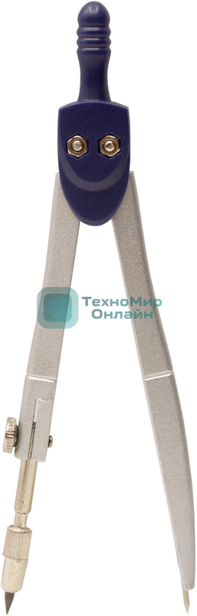 Готовальня Silwerhof Daily, корпус синий, металл, 12 см, в комплекте: 5 предметов