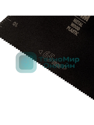 Насадка для МФИ Denzel режущая прямая, BiM, по металлу и дереву, 65 x 1,2 мм, мелкий зуб