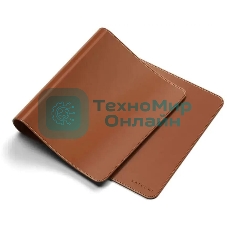 Коврик для мыши и клавиатуры большой из веганской кожи Satechi Vegan-Leather Premium Desk Mat, коричневый