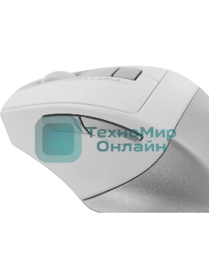 Мышь беспроводная A4Tech Fstyler FG35 серебристый/белый, 2000 dpi, радиоканал, USB, кнопки - 6