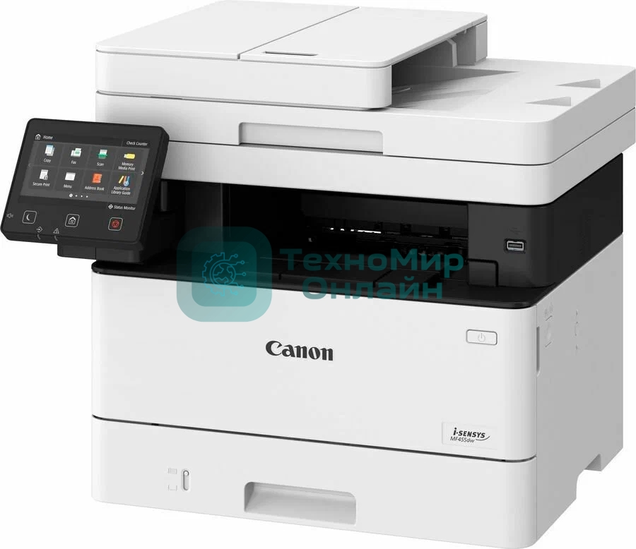 МФУ лазерное Canon i-SENSYS MF455dw (5161C006/5161C016), A4, ч/б, печ. 38 стр/мин., скан. до 38 стр/мин., 1200 x 1200 dpi (принтер) 600x600dpi (сканер), USB, RJ-45, Wi-Fi