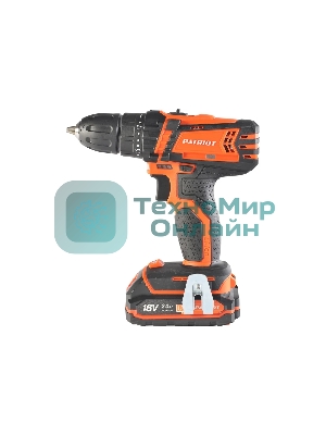 Дрель-шуруповерт Patriot BR 181UES, 21 В, 2 Ач, 29 Нм, щеточный