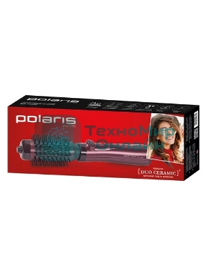 Фен-щётка Polaris PHS 1020RK лиловый, 1000 Вт, 35/50 мм