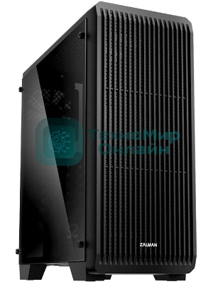 Компьютерный корпус MidiTower Zalman S2 TG TEMPERED GLASS WINDOW black (ATX, mATX, Mini-ITX, USB 2.0 x2, USB 3.0x1, без БП) (S2 TG)