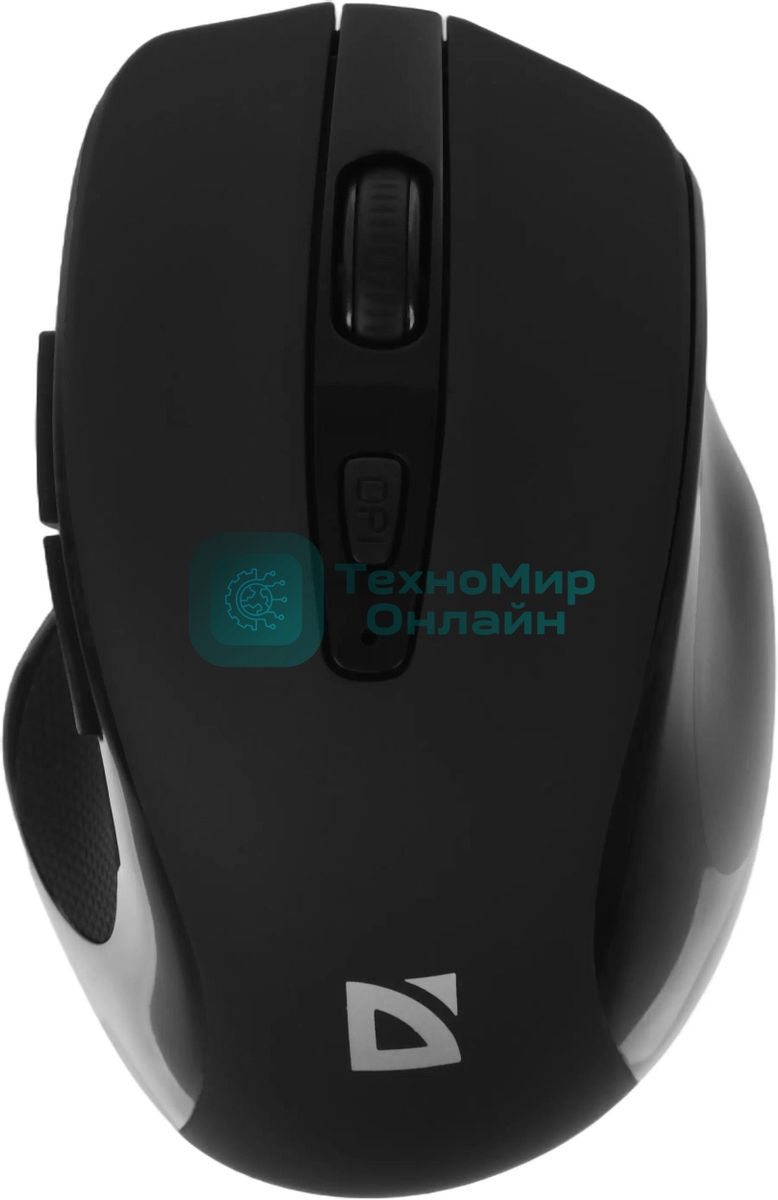 Мышь беспроводная Defender Prime MB-053 черный, 1600 dpi, радиоканал, USB, кнопки - 6