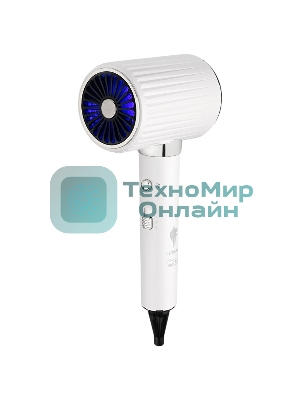 Фен LEONORD LE-1225 белый/серебристый, 2000 Вт, ионизация