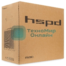 Компьютерный корпус без блока питания HSPD M210, Mesh Mid Tower, черный, 0.7 SPCC, 1x90мм mATX, mITX 140/280/150мм 1x2.5