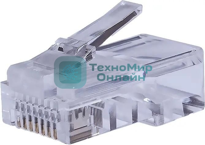 Коннектор Suprlan 10-0209-1, UTP cat.5e RJ45, прозрачный, 10шт