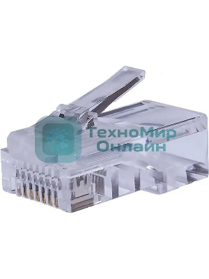 Коннектор Suprlan 10-0209-1, UTP cat.5e RJ45, прозрачный, 10шт