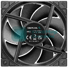 Вентилятор для корпуса DEEPCOOL FD12 черный, 120 мм, 2050 об/мин, 27.6 дБ, 4 pin