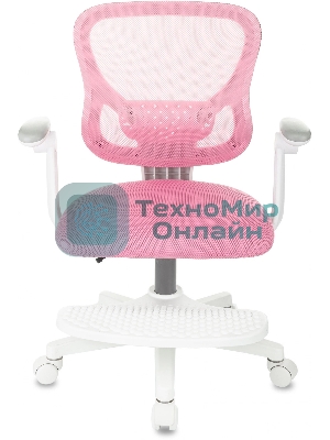 Кресло детское Бюрократ BuroKIDS 3 розовый Velvet 36, крестов. пластик