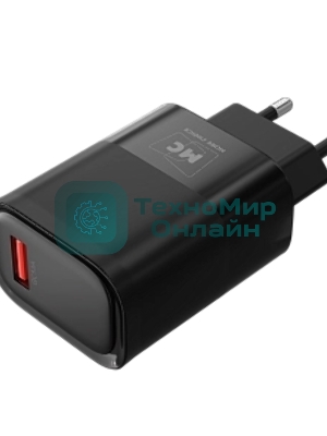 Сетевое зарядное устройство MORE CHOICE (4620202553393) NC09a 1USB 3.0A QC3.0 15W б, черный