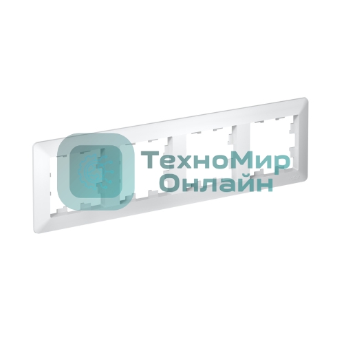 Рамка 4-м AtlasDesign Air бел./дым. бел. SE ATN220104