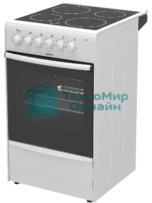 Плита электрическая Darina B 3607 W белый/черный, конфорок 4 шт, духовка 50 л, 50 см x 85 см x 56 см
