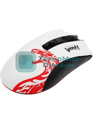 Мышь беспроводная A4Tech Bloody R90 Plus Naraka белый, 5000 dpi, радиоканал, USB, кнопки - 8