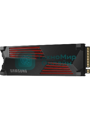 Накопитель SSD Samsung 990 PRO, 1000Gb, PCIe 4.0 x4, M.2 2280, NVMe, R/W 7450/6900, с радиатором
