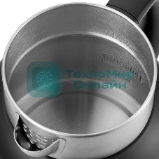 Чайник электрический Kitfort КТ-6196-1 1.5л. 2200Вт черный/серебристый (корпус: нержавеющая сталь)