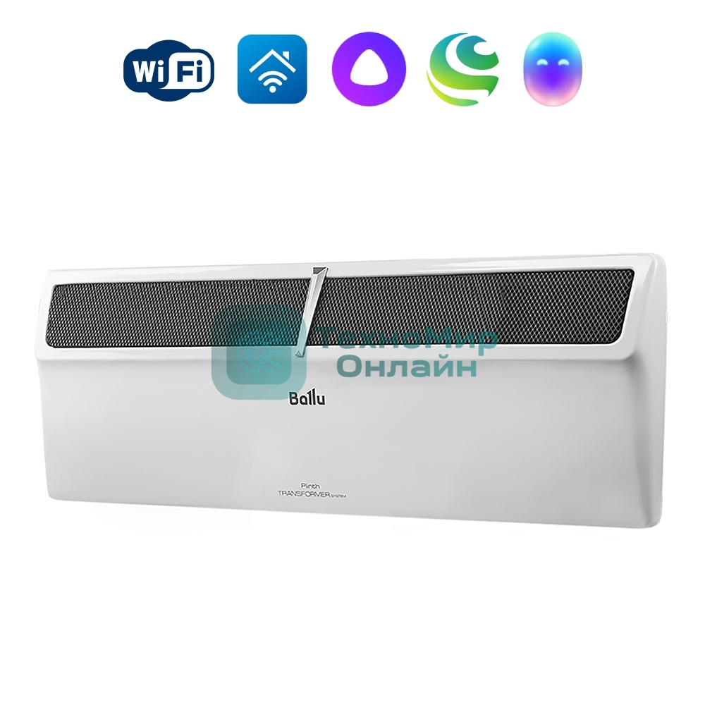 Комплект Ballu Plinth Transformer BEC/PL-500-4E с блоком управления, белый, 500 Вт, 8 м2, дисплей, термостат