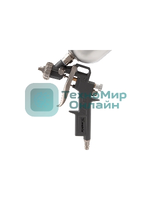Краскопульт пневматический Matrix краскораспылитель пневмат. с верхним бачком v= 0.6л + сопла