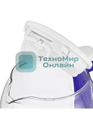 Чайник электрический Kitfort КТ-6140-1 1.7л. 2200Вт белый/фиолетовый