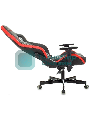 Кресло Knight OUTRIDER черный/красный, экокожа, 120 кг, механизм качания