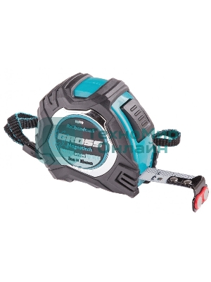 Рулетка Gross Magnetisch, 3 м х 16мм, обрезин. корпус, автоматич. фиксация, нейлон. покр., магн. зацеп