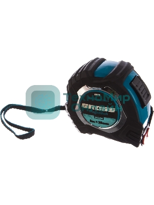 Рулетка Gross Magnetisch, 8 м х 25 мм, обрезин. корпус, автоматич. фиксация, нейлон. покр., магн. зацеп